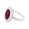 Bague 54 Bague Pompadour rubis, platine, or blanc, diamants. 58 Facettes 33832