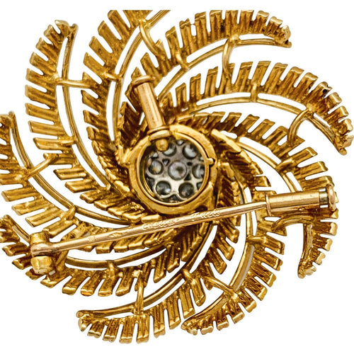 Broche Broche Cartier en or jaune et diamants. 58 Facettes 31850