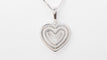 Collier Collier pendentif multi Coeurs en or blanc et diamants 58 Facettes 21089