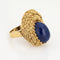 Bague Bague vintage en lapis-lazuli en or jaune 18 carats Taille 5,75 Cocktail Bijoux de luxe 58 Facettes G13405