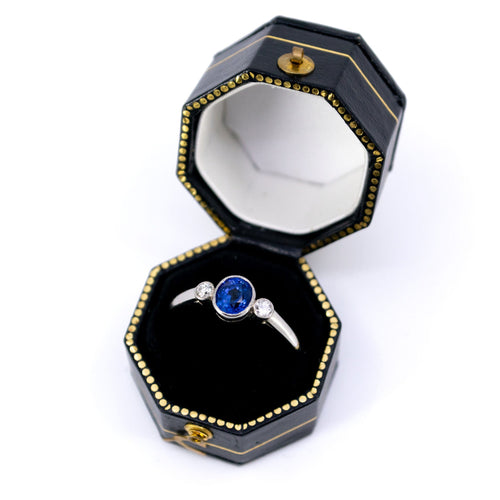 Bague 56 Bague Saphir, Diamant, Platine 58 Facettes 2A487852FAF248E8A1799111E459EB3D