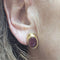 Boucles d'oreilles Boucles d'oreilles en tourmaline rose et or jaune 18 carats 58 Facettes PE723