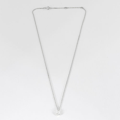 Collier COLLIER OR BLANC 2 DIAMANTS 58 Facettes M8927