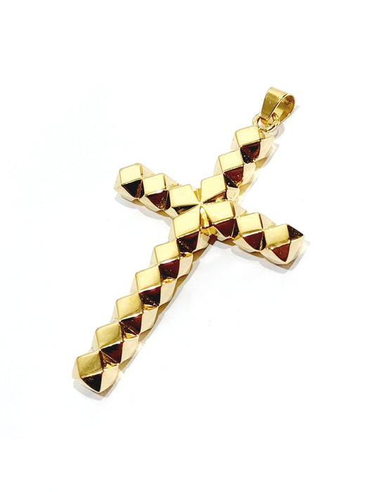 Pendentif Pendentif croix en or jaune 58 Facettes