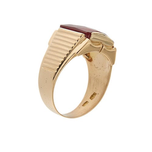 Bague 67 Bague homme avec rubis 58 Facettes 35181