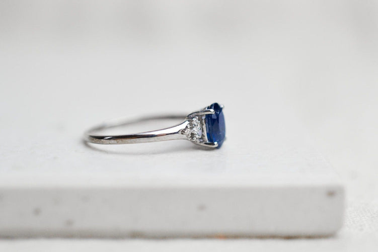 Bague 47 Bague Saphir Diamants 14K 58 Facettes 3759