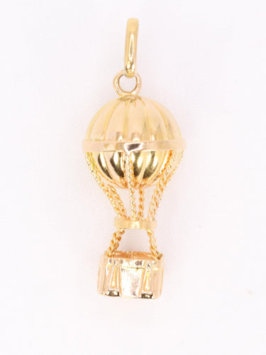 Pendentif charms montgolfière or jaune