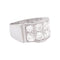 Bague 50 Bague platine, or blanc, diamants. 58 Facettes 34005