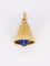 Pendentif Pendentif charms vintage cloche or jaune pierre bleue 58 Facettes 1099.6