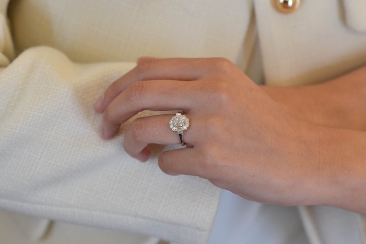 Bague 53 Bague Or blanc Diamants 58 Facettes 25562 25007b