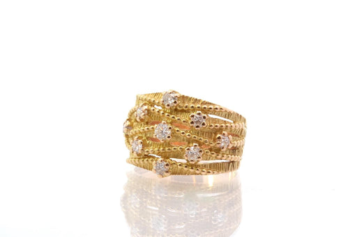 Ring 60 9 diamond ring in yellow gold 58 Facettes 25676
