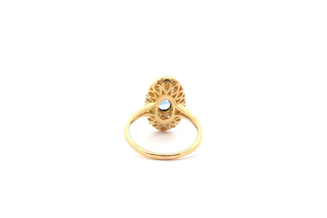 Bague 56 Bague vintage saphir et diamants en or jaune 58 Facettes 26118