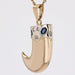 Pendentif Pendentif or jaune griffe saphirs et diamants 58 Facettes CVP140