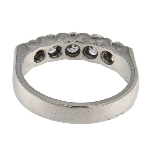 Bague 59 Bague en or blanc avec diamants de 0,92 ct 58 Facettes 3738