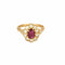 Bague 53 Bague marguerite or jaune, diamant et rubis 58 Facettes TAR1075