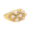 Bague 55 Bague Or jaune, Or blanc Perle de culture, Diamant 58 Facettes 3543608CN
