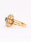 Bague marguerite or jaune saphir diamants