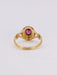 Bague 61 Bague Napoléon III or jaune grenat perles fines 58 Facettes 1073.3