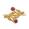 Bague 53 Bague Feuille Or jaune Rubis 58 Facettes 3079739CN