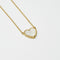 Collier Van Cleef & Arpels - Collier Lucky Alhambra Heart or jaune - nacre blanche 58 Facettes vca-n-yg-hrt-mop