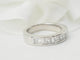 Bague 50 Demi alliance en or blanc et diamants 1.06cts 58 Facettes 33182