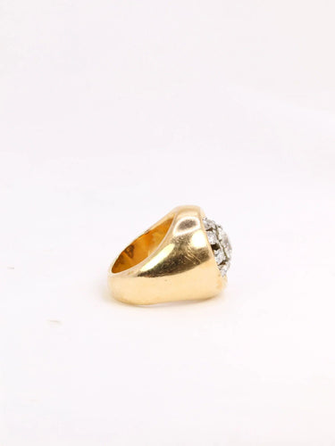 Bague 47 Bague boule en or et diamants 58 Facettes J300