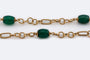 Collier Collier en or jaune orné de pierres semi-précieuses vertes 58 Facettes col171