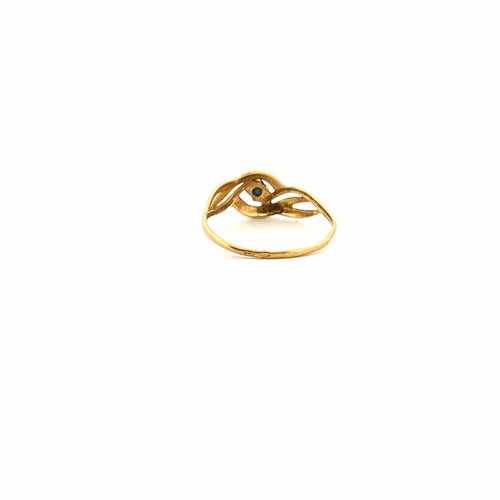 Bague 54 Solitaire Or Jaune 18 k & Topaze 58 Facettes 47-GS37208-1