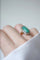 Bague 54 Bague Art Deco Chrysoprase Diamants 58 Facettes