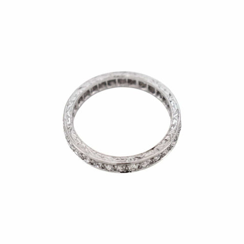 Bague 55 Alliance Éternité Art Deco Platine et Diamants – Circa 1920 58 Facettes 523