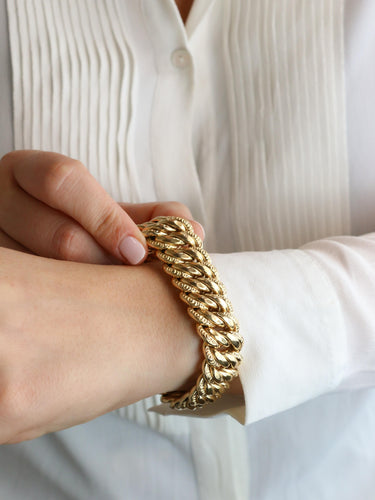 Bracelet Bracelet maille américaine or jaune 2 cm 58 Facettes 1165.1