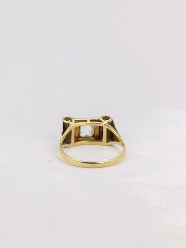 Bague 55 Bague Art Deco or diamants taille rose 58 Facettes J193