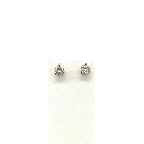 Boucles d'oreilles Boucles d'oreilles puces or jaune et diamants 58 Facettes Z15B51730