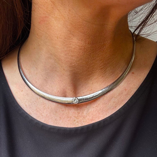 Collier Oméga - Collier diamant maille 58 Facettes REF2532-299