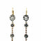 Boucles d'oreilles Boucles d'oreilles pendantes en or antique, platine et argent avec diamants 58 Facettes