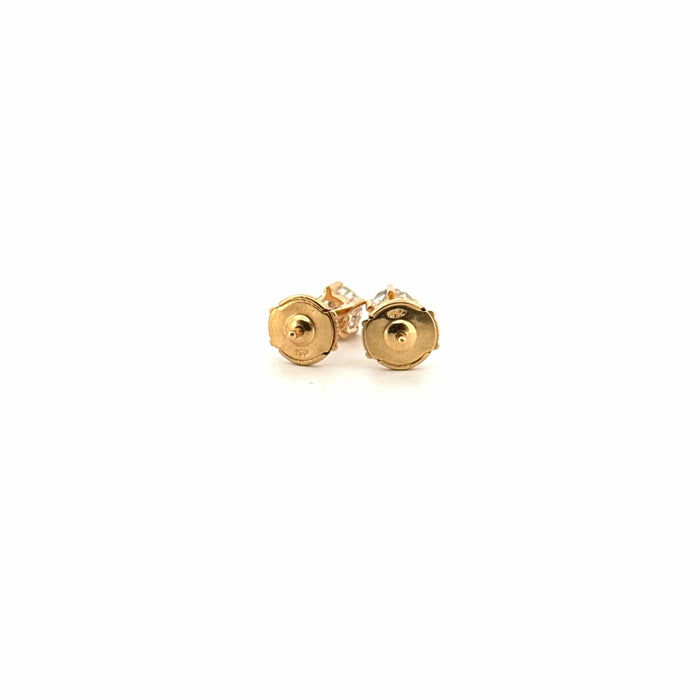 Boucles d'oreilles Puces D'oreilles Or Jaune 18k & Diamants 58 Facettes A3BO-GS28837