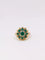 Bague 51 Bague étoile or jaune pierre verte 58 Facettes J382