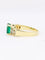 Bague 56 Bague Art Deco or jaune diamants émeraude colombienne Muzo 1,9 carat 58 Facettes 1109.1