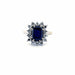 Bague 51 Bague Pompadour Platine Tanzanite & Diamants 58 Facettes 80-GS31425