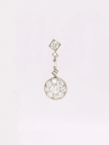 Boucles d'oreilles Boucles d'oreilles pendantes Art Déco diamants 58 Facettes J328