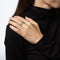 Double Row Emerald Diamond Eternity Ring Sz 7 Estate Platinum Gemstone Band 58 Facettes G14116