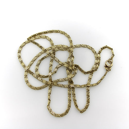 Collier Chaîne vintage à maillons entrelacés en or jaune de 26 pouces 58 Facettes A2003D