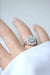 Bague 57 Bague Marguerite Diamants 2.10 Cts or blanc 58 Facettes