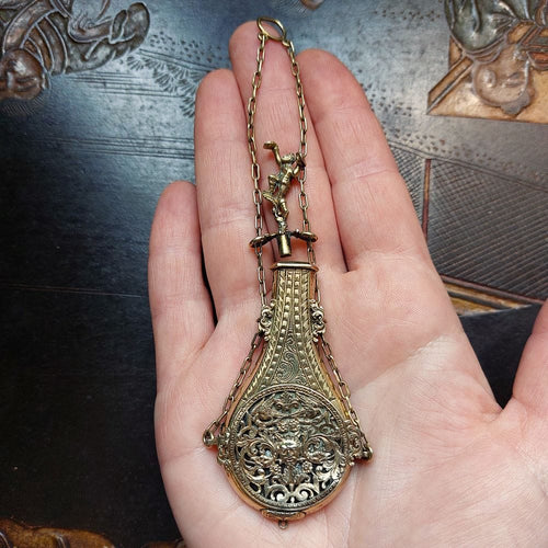 Pendentif Pendentif Flacon à parfum – vinaigrette en vermeil 58 Facettes 178