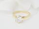Bague 54 Bague solitaire en or jaune et diamant 1.59ct 58 Facettes 32058