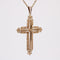 Pendentif Croix arabesques or rose 58 Facettes CVP112