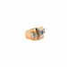 Bague 53 Bague Tank Or Jaune 18k Saphir & Diamants 58 Facettes 46-GS35683