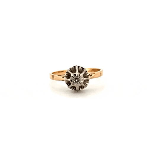 Bague 52 Solitaire Or Jaune et diamant 58 Facettes 71-GS35004