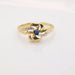 Ring 57 Gold and sapphire floral ring 58 Facettes
