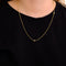 Collier Chaîne ancienne en or jaune 18 carats à 3 éléments 58 Facettes